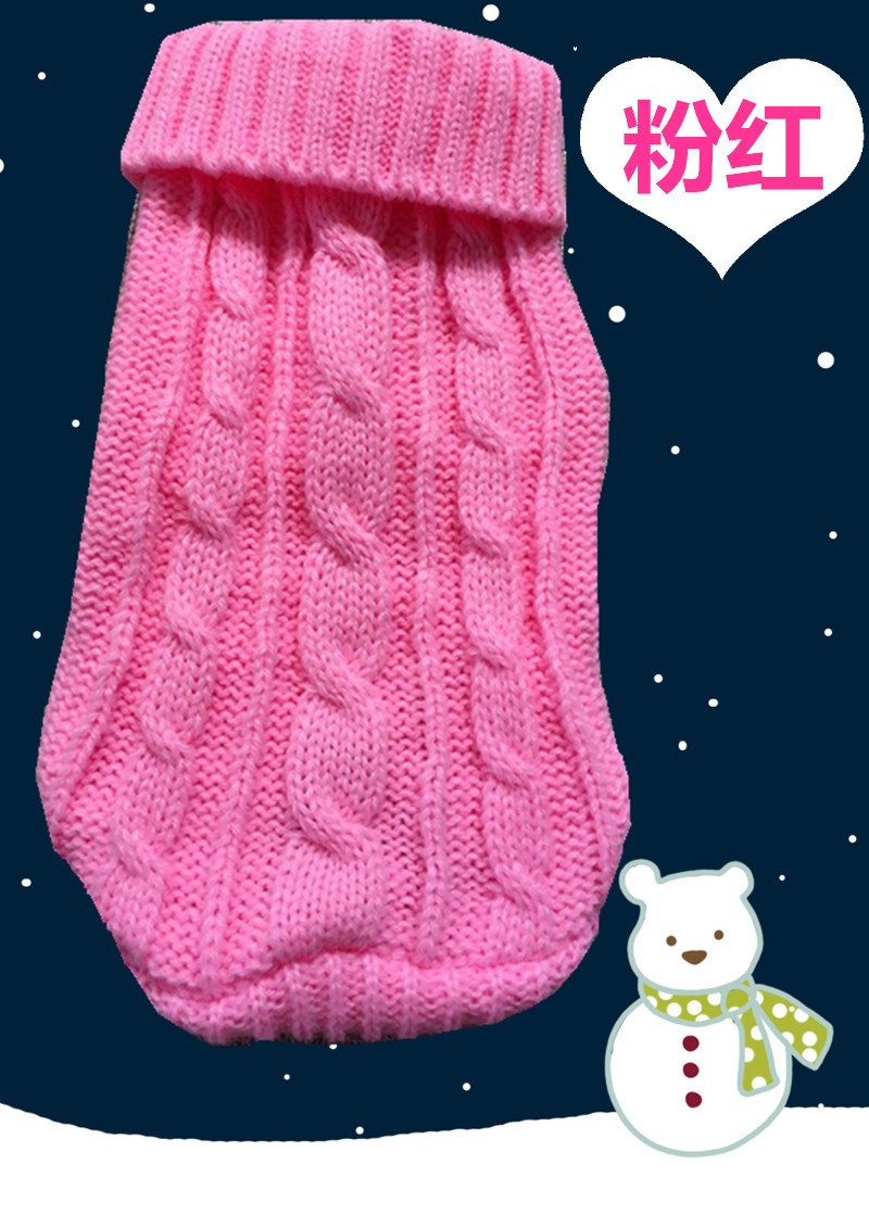 Pet Sweater Wholesale Autumn and Winter Thick Small Size Dog Baby Sweater Puppy Ultra Small Puppy Sweater 10 Colors