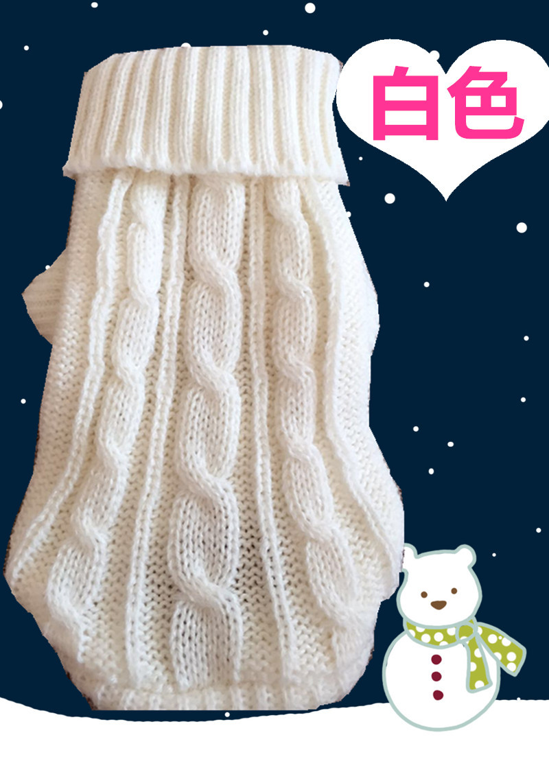 Pet Sweater Wholesale Autumn and Winter Thick Small Size Dog Baby Sweater Puppy Ultra Small Puppy Sweater 10 Colors