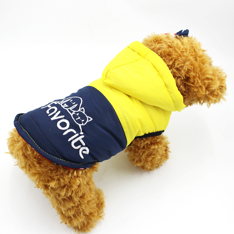 2018 Autumn and Winter Pet Clothes Dog Thickened Vest Vest Cat down Cotton Clothes Dog Cotton Sweater Supplies