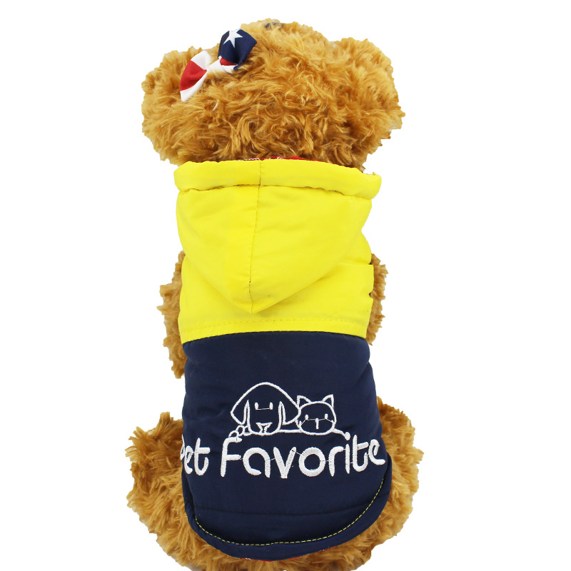 2018 Autumn and Winter Pet Clothes Dog Thickened Vest Vest Cat down Cotton Clothes Dog Cotton Sweater Supplies