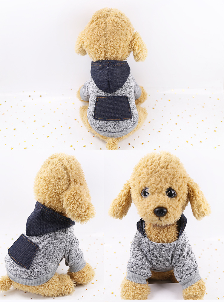 Autumn Winter Sweater Pocket Two-legged Clothes Sporty Pet Clothes Dog Cat Clothes Pet Supplies