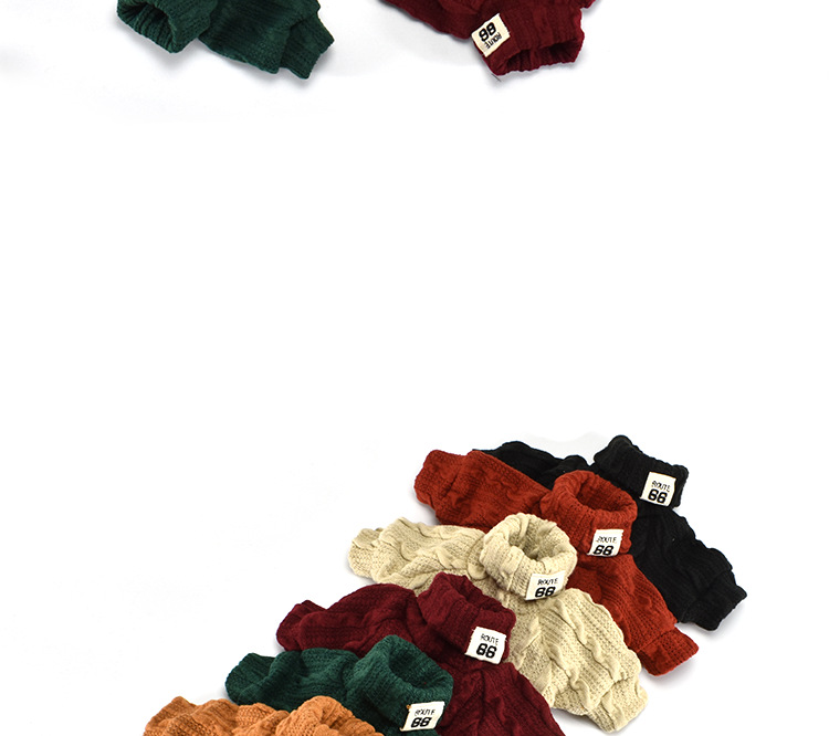 Hot Pet Turtleneck Knitting Sweater Threedimensional Embroidery Collar Cat and Dog Sweater Dog Clothes Autumn and Winter