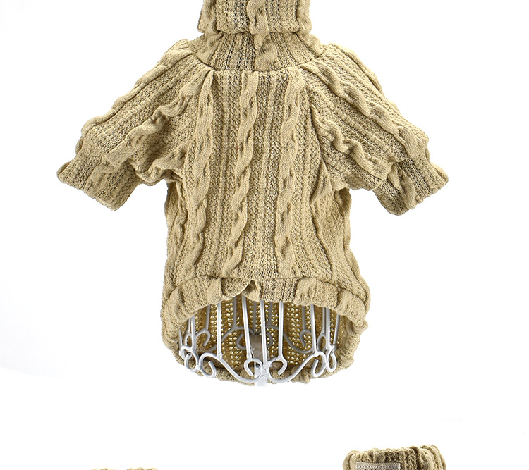 Hot Pet Turtleneck Knitting Sweater Threedimensional Embroidery Collar Cat and Dog Sweater Dog Clothes Autumn and Winter