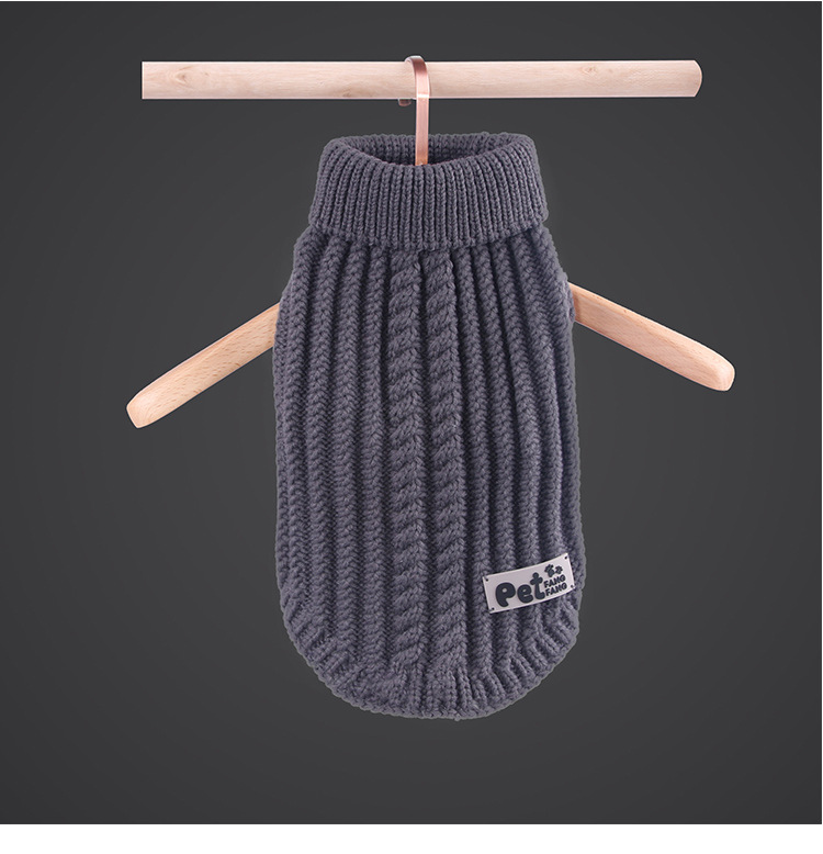 Manufacturers direct autumn and winter thickening pet clothing acrylic dog line coat cat and dog two - legged sweater