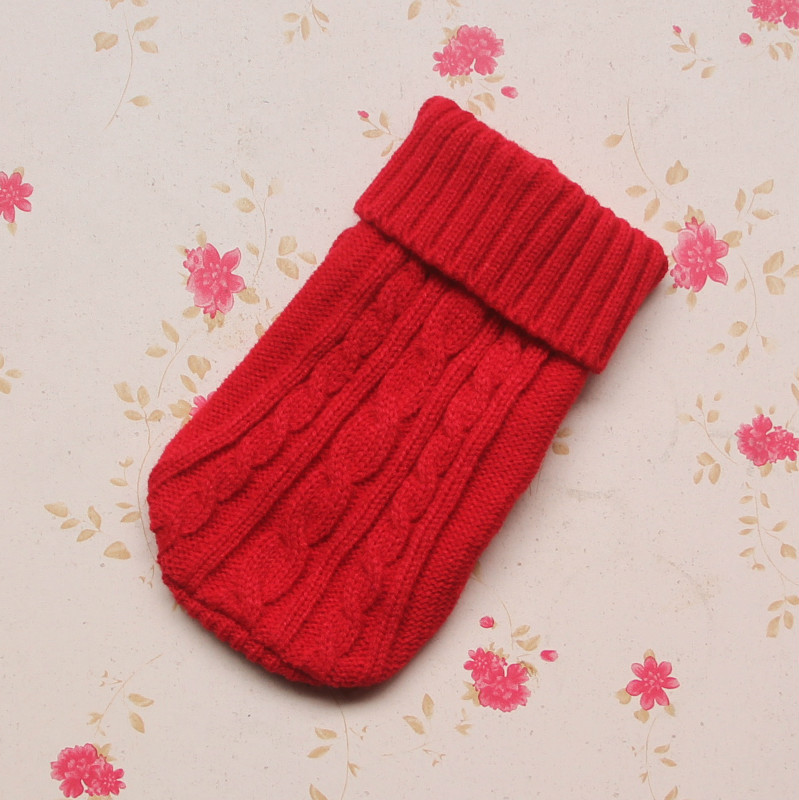 Thicken Autumn and Winter Pet Dog Sweater Warm Three-dimensional Twisted Rope Kitten Puppy Sweater Teddy Bear 