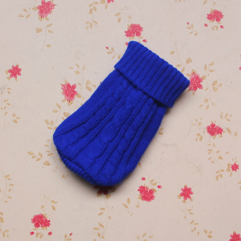 Thicken Autumn and Winter Pet Dog Sweater Warm Three-dimensional Twisted Rope Kitten Puppy Sweater Teddy Bear 
