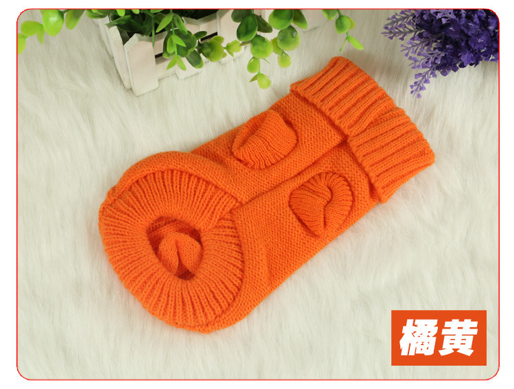 Thicken Autumn and Winter Pet Dog Sweater Warm Three-dimensional Twisted Rope Kitten Puppy Sweater Teddy Bear 