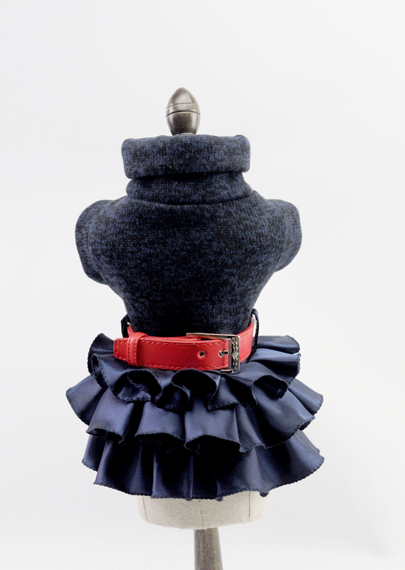 Pahnli Pet Manufacturer Dog Skirt Dress Sweater Autumn and Winter Pet Supplies Set
