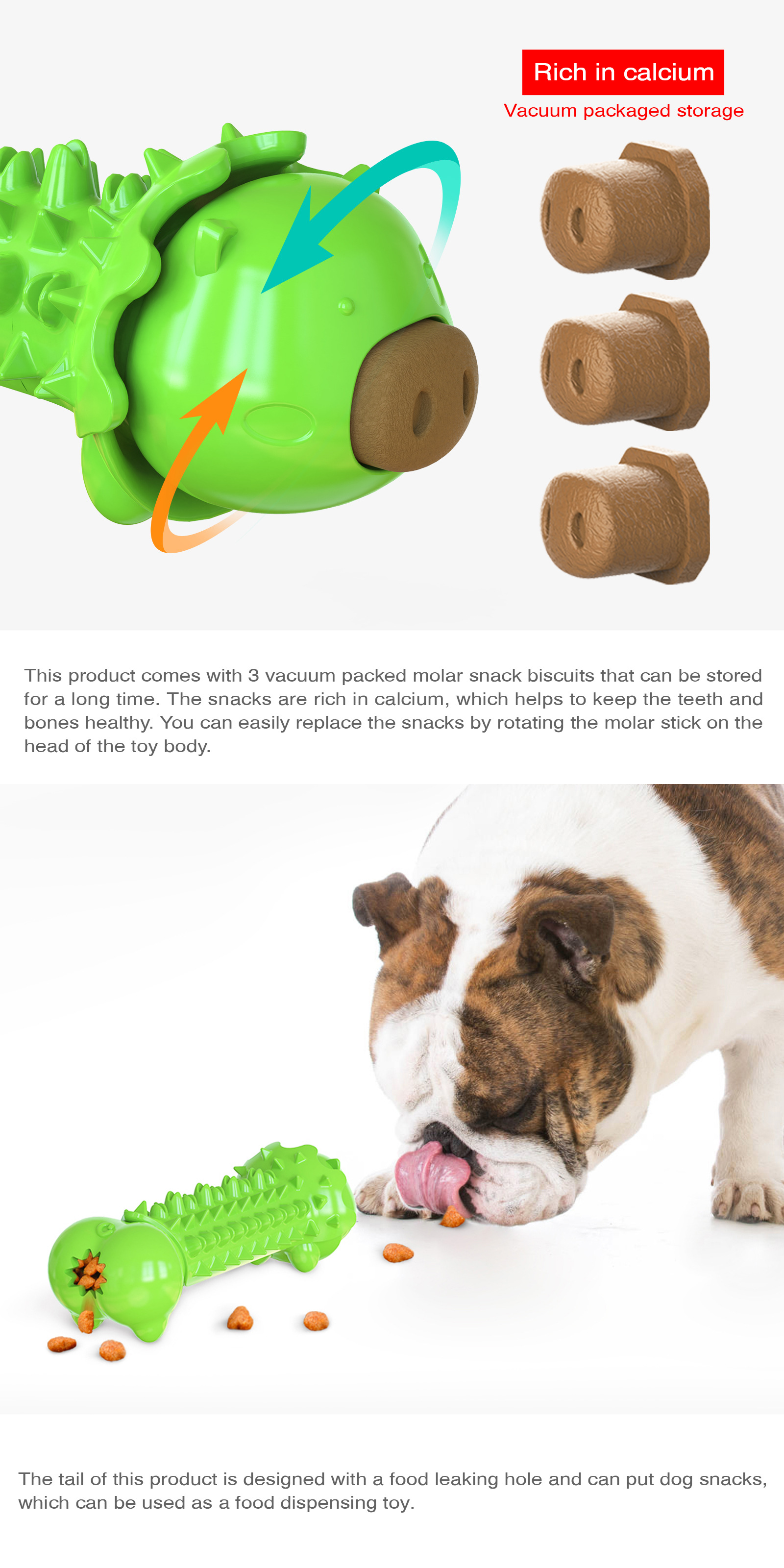 Pet Supplies Wholesale Factory New Amazon Hot Dog Toys Molar Rod Dog Toothbrush Food Leakage Toys