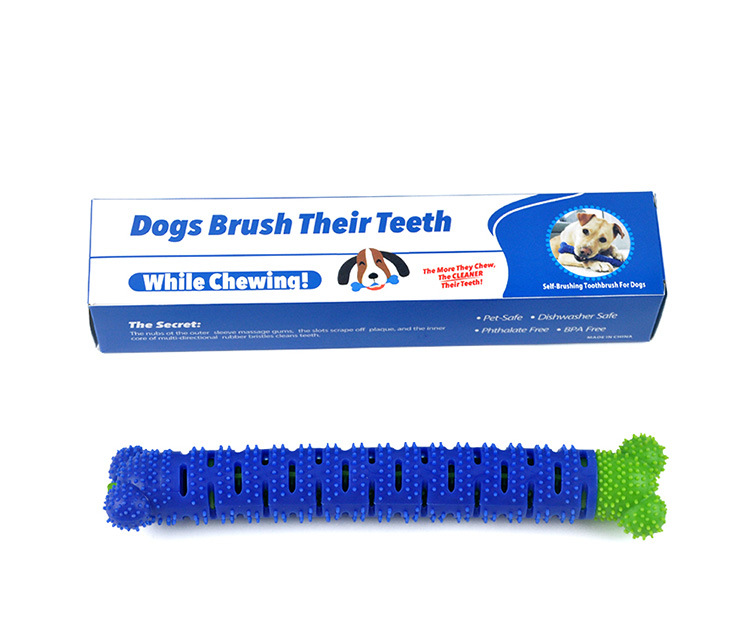 Cross - border amazon 's best - shot silicone dog toothbrush chewing toy molars gum department pet cleaning supplies