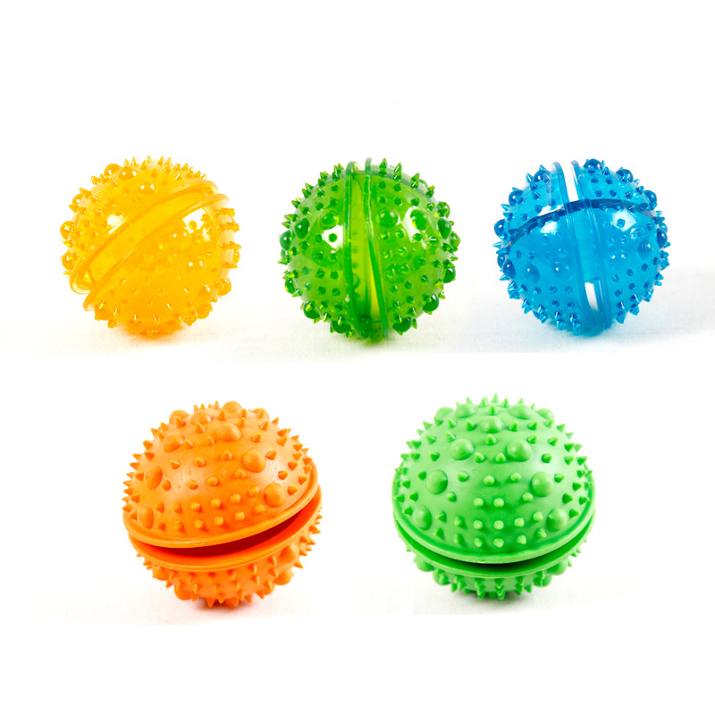 Open Bite-Resistant Food Leakage Pet Toy round Food Dropping Ball Training Dog Chew Toy Dog Leakage Food Feeder Wholesale