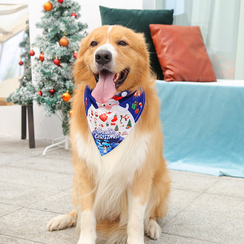 Small Medium Large Dog Triangular Binder Saliva Towel Christmas Snowman Elderly Elk Pet Supplies Four Seasons with Decorative Scarf Small Medium Large Dog Triangular Binder Saliva Towel Christmas Snowman Elderly Elk Pet Supplies Four Seasons with Decorative Scarf