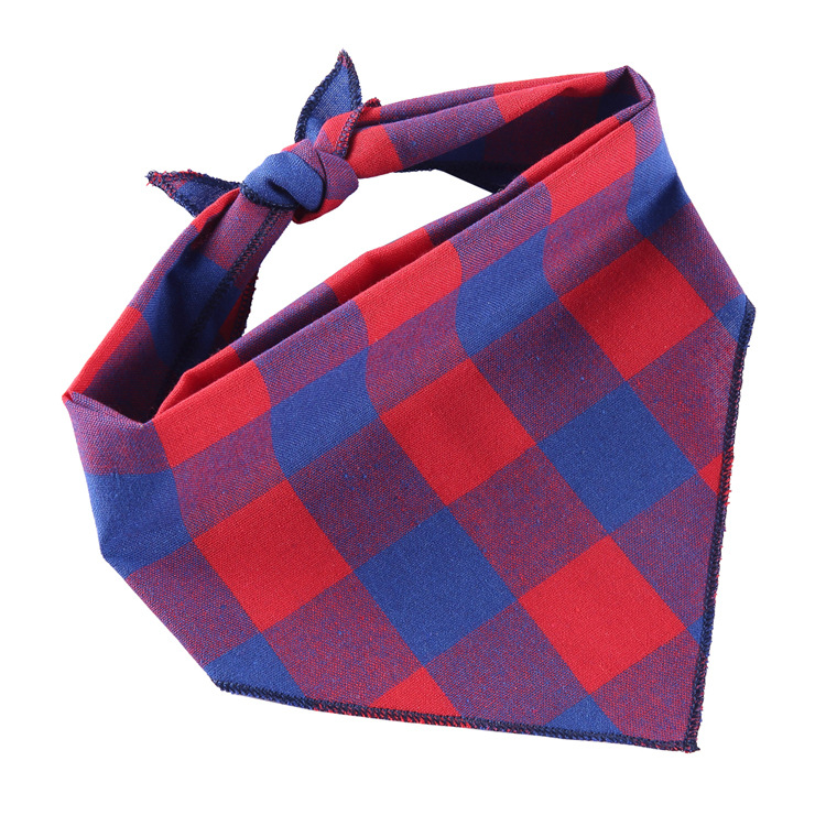 Pet Printed Triangle Scarf Plaid Striped Revival Christmas Dog Birthday Bib Large Dog Triangle Scarf Scarf