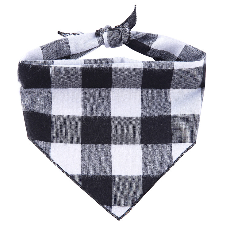 Pet Printed Triangle Scarf Plaid Striped Revival Christmas Dog Birthday Bib Large Dog Triangle Scarf Scarf