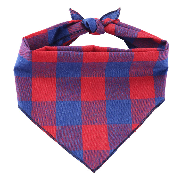 Pet Printed Triangle Scarf Plaid Striped Revival Christmas Dog Birthday Bib Large Dog Triangle Scarf Scarf