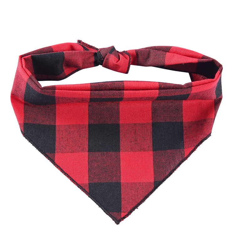 Pet Printed Triangle Scarf Plaid Striped Revival Christmas Dog Birthday Bib Large Dog Triangle Scarf Scarf
