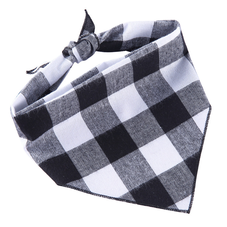 Pet Printed Triangle Scarf Plaid Striped Revival Christmas Dog Birthday Bib Large Dog Triangle Scarf Scarf