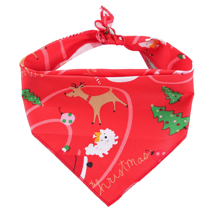 Pet Printed Triangle Scarf Plaid Striped Revival Christmas Dog Birthday Bib Large Dog Triangle Scarf Scarf
