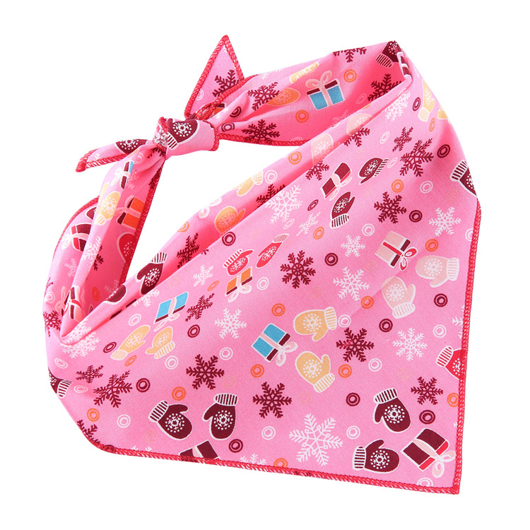 Pet Printed Triangle Scarf Plaid Striped Revival Christmas Dog Birthday Bib Large Dog Triangle Scarf Scarf