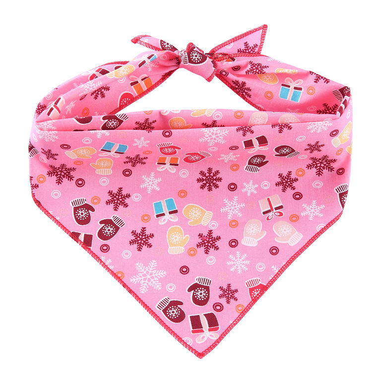 Pet Printed Triangle Scarf Plaid Striped Revival Christmas Dog Birthday Bib Large Dog Triangle Scarf Scarf