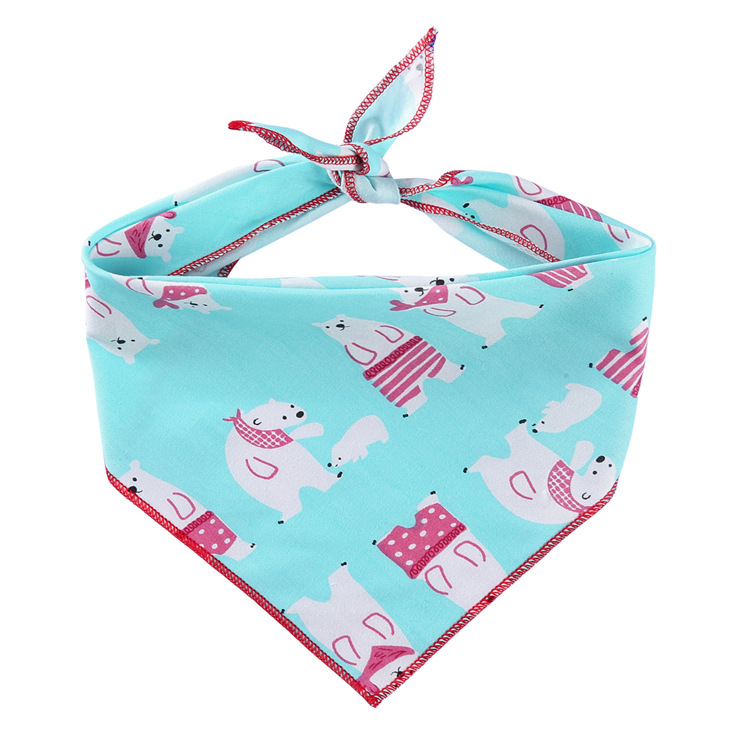 Pet Printed Triangle Scarf Plaid Striped Revival Christmas Dog Birthday Bib Large Dog Triangle Scarf Scarf