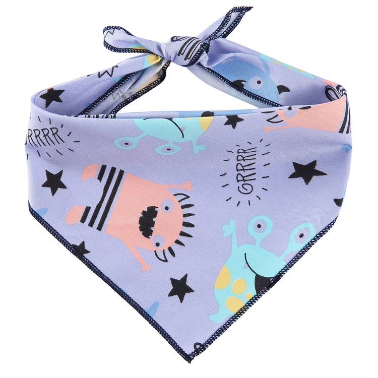 Pet Printed Triangle Scarf Plaid Striped Revival Christmas Dog Birthday Bib Large Dog Triangle Scarf Scarf