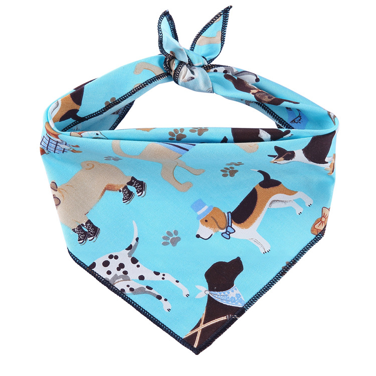Pet Printed Triangle Scarf Plaid Striped Revival Christmas Dog Birthday Bib Large Dog Triangle Scarf Scarf