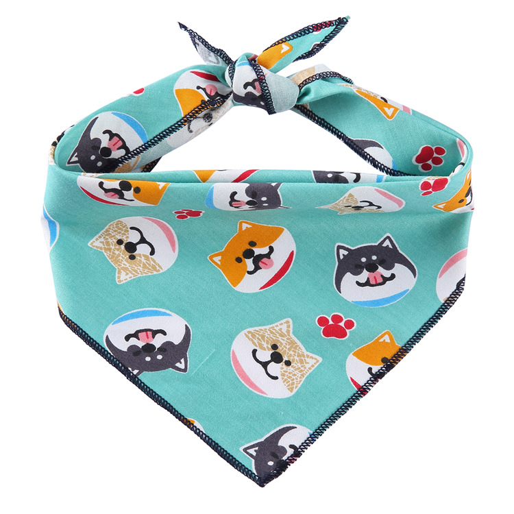 Pet Printed Triangle Scarf Plaid Striped Revival Christmas Dog Birthday Bib Large Dog Triangle Scarf Scarf