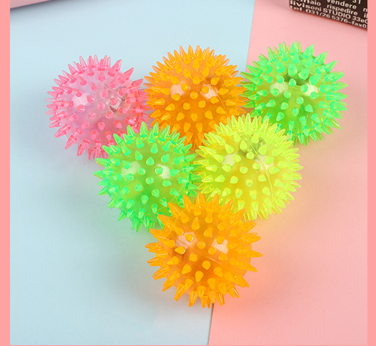 Barbed Luminous Ball Squeeze and Sound Acanthosphere Flash Sound Children's Toy Stall Night Market Hot Sale Dog Pet Toy Barbed Luminous Ball Squeeze and Sound Acanthosphere Flash Sound Children's Toy Stall Night Market Hot Sale Dog Pet Toy