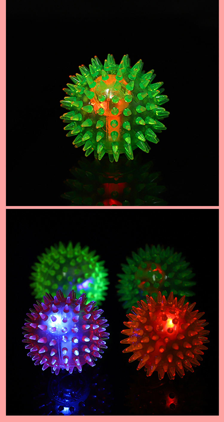 Barbed Luminous Ball Squeeze and Sound Acanthosphere Flash Sound Children's Toy Stall Night Market Hot Sale Dog Pet Toy Barbed Luminous Ball Squeeze and Sound Acanthosphere Flash Sound Children's Toy Stall Night Market Hot Sale Dog Pet Toy