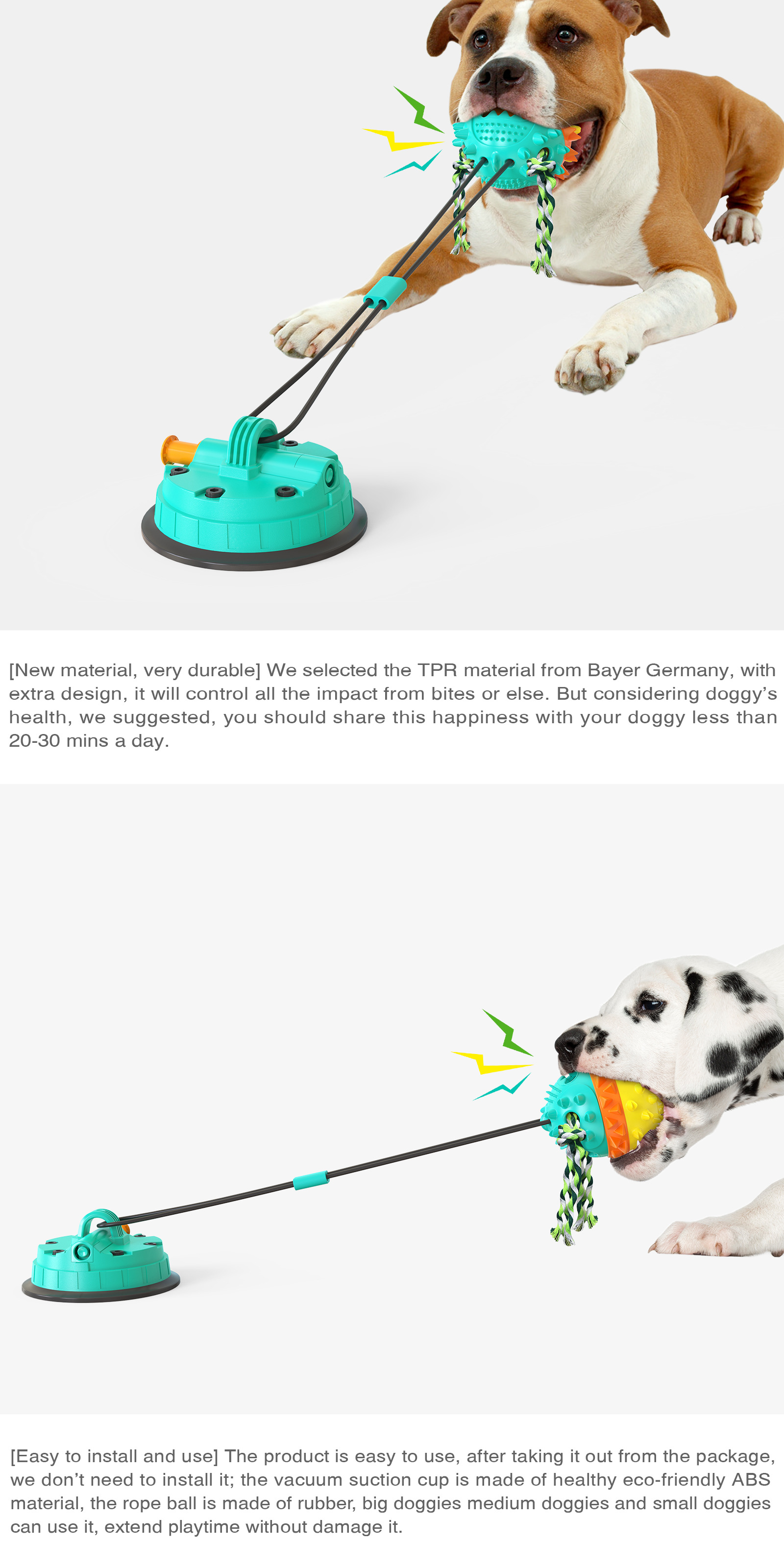 Pet Supplies Factory Wholesale Company New Hot Amazon Dog Molar Toy Vacuum Sucker Drawstring Ball