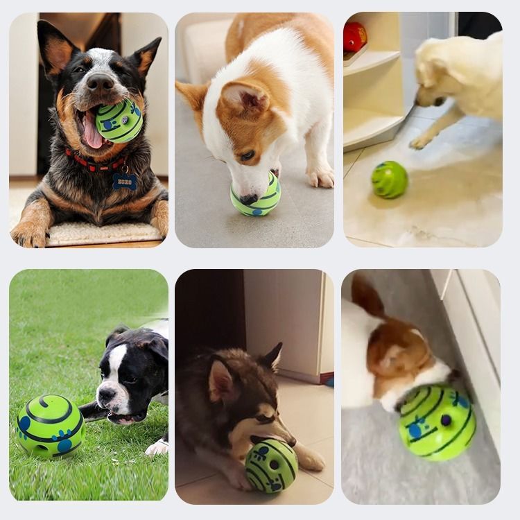 Dog Toy Rolling Vocal Ball Self-Hi Ball Giggle Ball Molar Relieving Stuffy Bite-Resistant Ball Pet Ball Spontaneous Sound