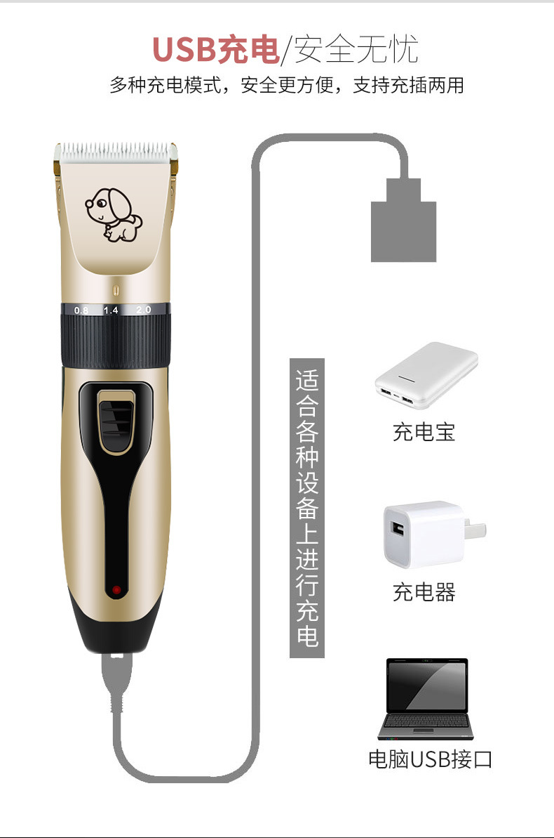 Amazon Electric Pet Hair Cutter Hair Clipper Dogs and Cats Pet Supplies Nail Clippers Scissors Set Pet Shaver