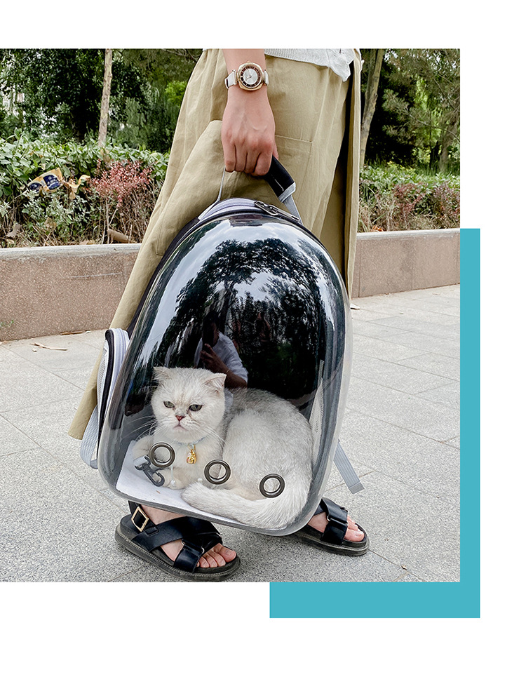 Space Capsule Cat Pet Backpack Transparent Dog Backpack out Breathable and Portable Pet Bag Chest Backpack