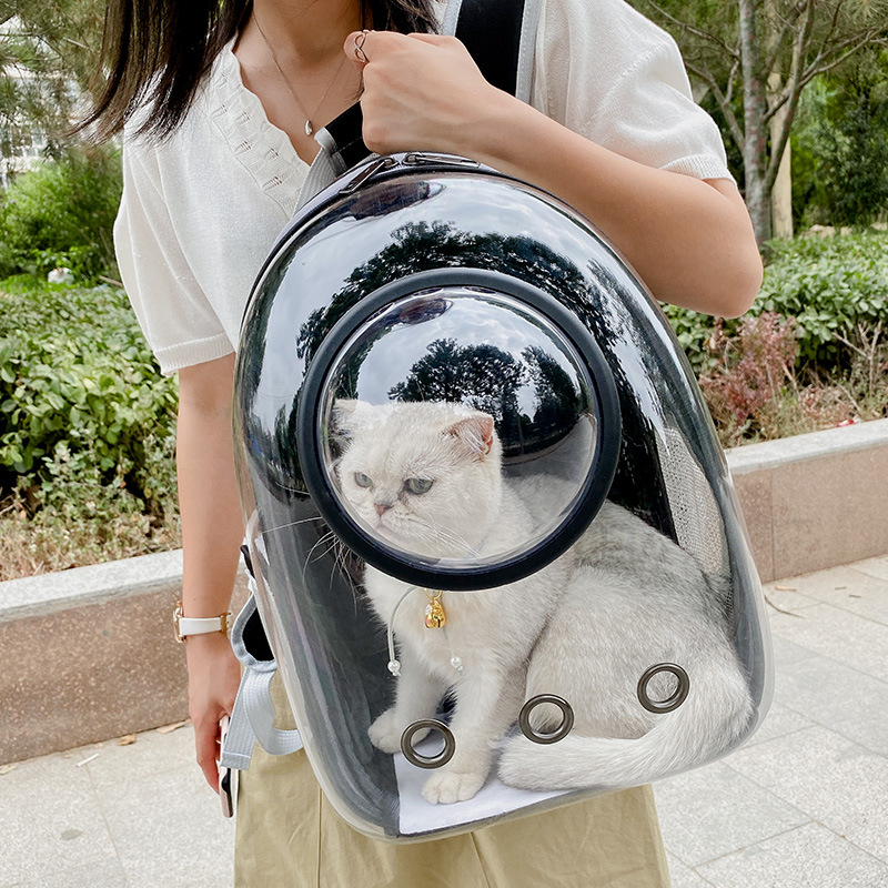 Space Capsule Cat Pet Backpack Transparent Dog Backpack out Breathable and Portable Pet Bag Chest Backpack