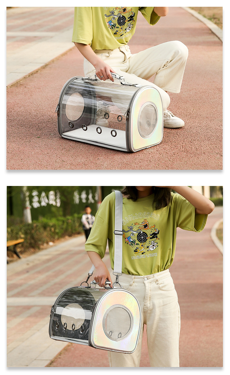 Cat Bag Outing Carry Bag Cat Pet Backpack Portable Crossbody Travel Space Capsule 5612