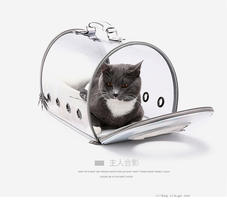 Cat Bag Outing Carry Bag Cat Pet Backpack Portable Crossbody Travel Space Capsule 5612