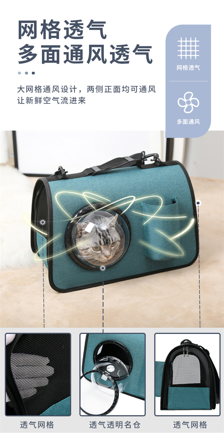 Pet Bag Spot Cat and Dog Portable Backpack Large Space Lightweight Portable One-Shoulder Pet Backpack