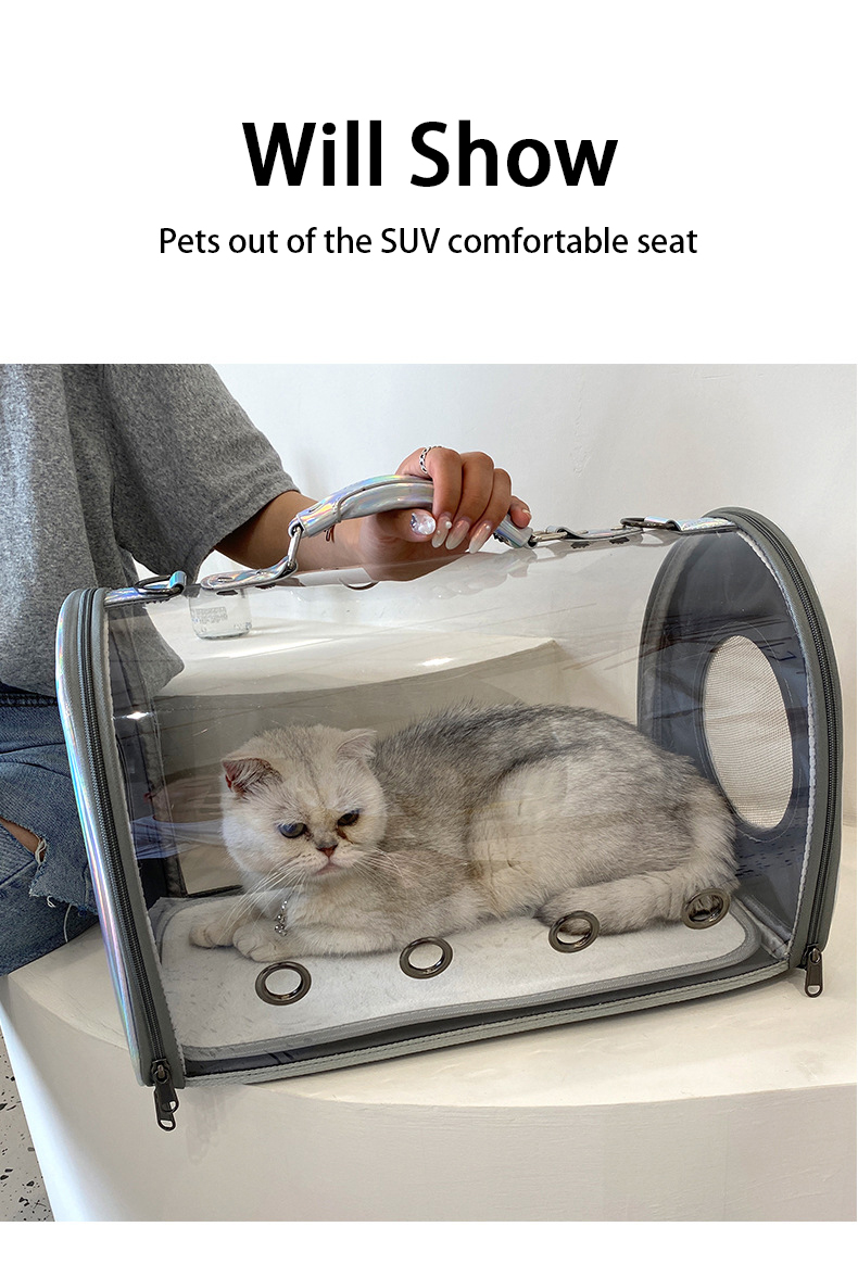 Space Capsule Cat Pet Backpack Transparent Dog Backpack out Breathable and Portable Pet Bag Chest Backpack