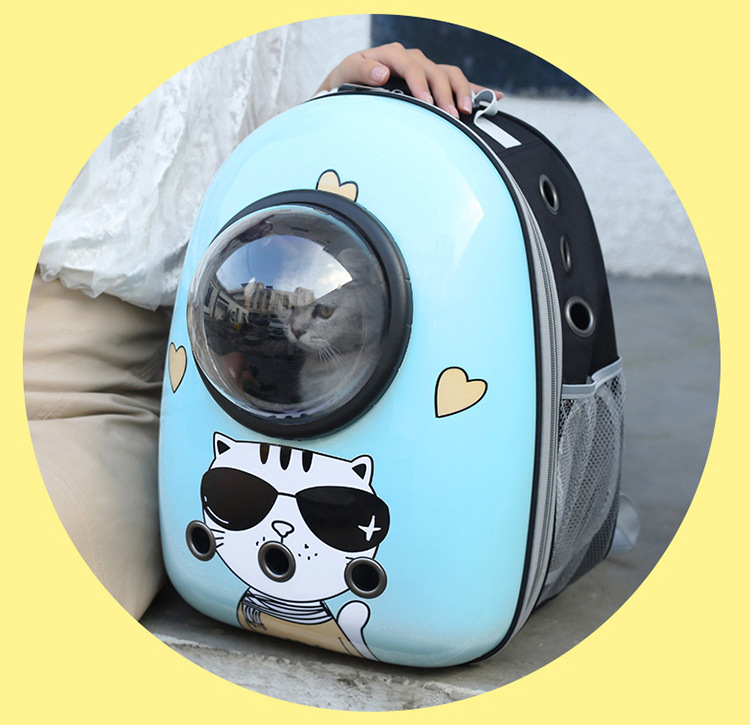 Space Capsule Cat Pet Backpack Transparent Dog Backpack out Breathable and Portable Pet Bag Chest Backpack