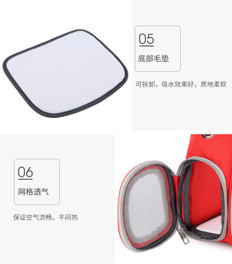 Panoramic transparent space pet backpack doggie bag travel bag travel bag pet supplies