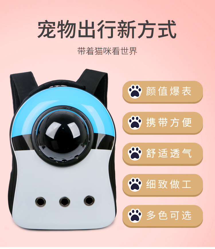 Factory Direct Sales Capsule Pet Bag Outing Carry Bag Pet Backpack Dog Bag Cat Backpack Cross-Border Exclusive