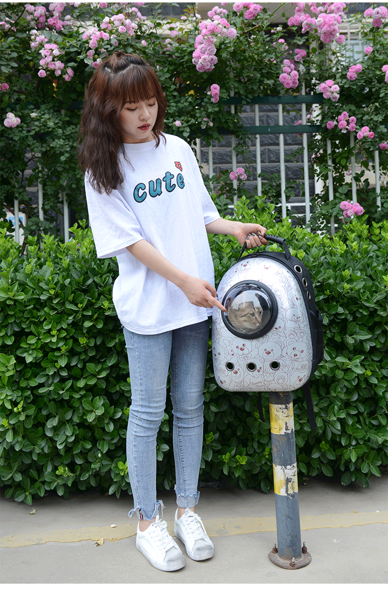 Factory Direct Sales Capsule Pet Bag Outing Carry Bag Pet Backpack Dog Bag Cat Backpack Cross-Border Exclusive