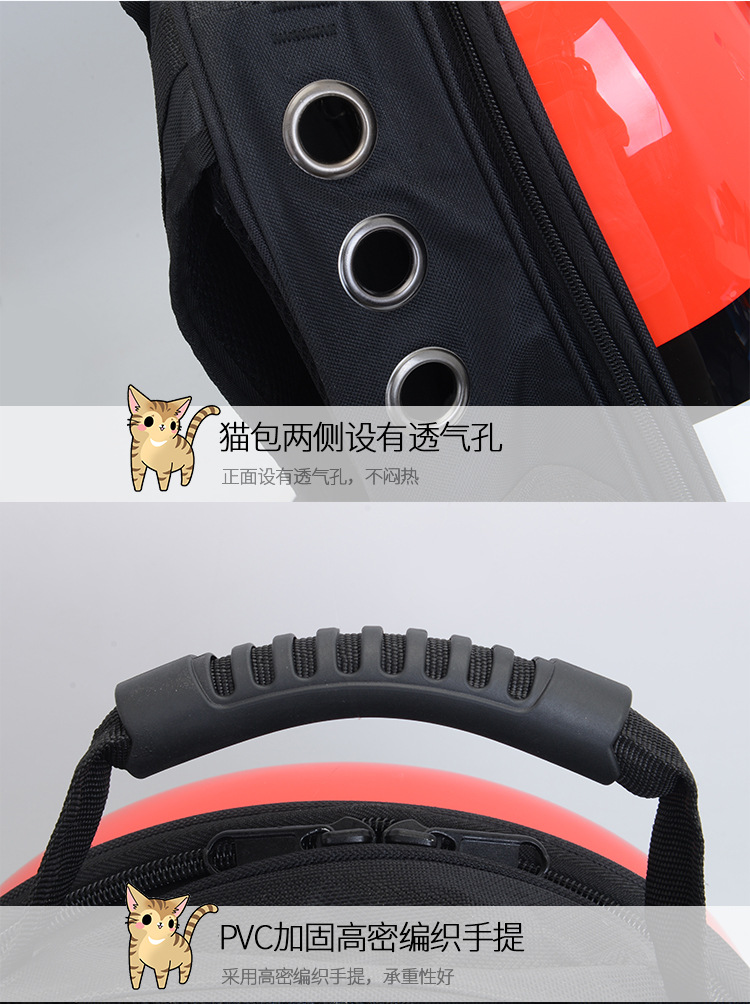 Factory Direct Sales Capsule Pet Bag Outing Carry Bag Pet Backpack Dog Bag Cat Backpack Cross-Border Exclusive