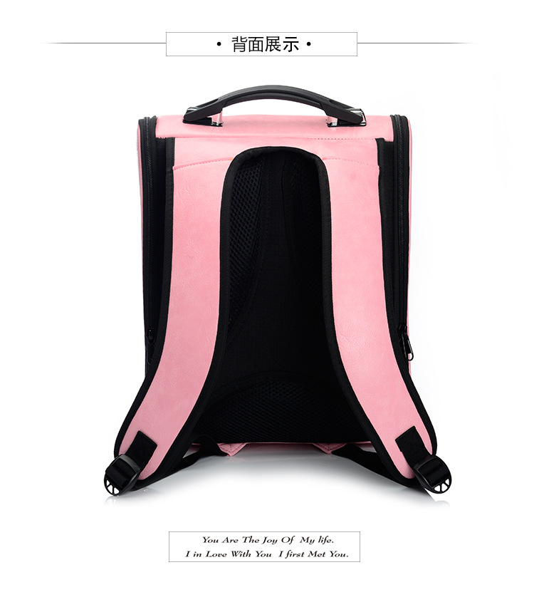 Cross-Border Pure Color Pu Pet Backpack for Outing Portable Pet Bag Cat Bag Pet Dog Backpack Pet Supplies Cross-Border Pure Color Pu Pet Backpack for Outing Portable Pet Bag Cat Bag Pet Dog Backpack Pet Supplies