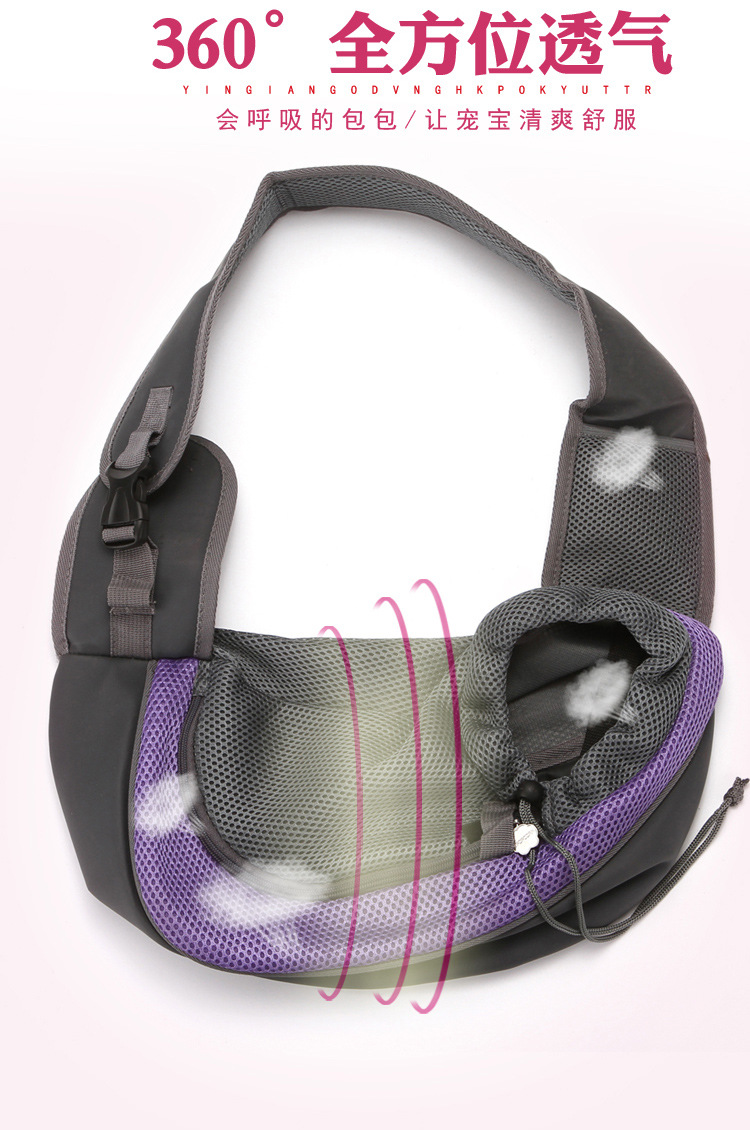 Pet Bag Dogs and Cats Travel Portable Crossbody Shoulder Bag Breathable Mesh Pet Backpack Pet Supplies Direct Sales