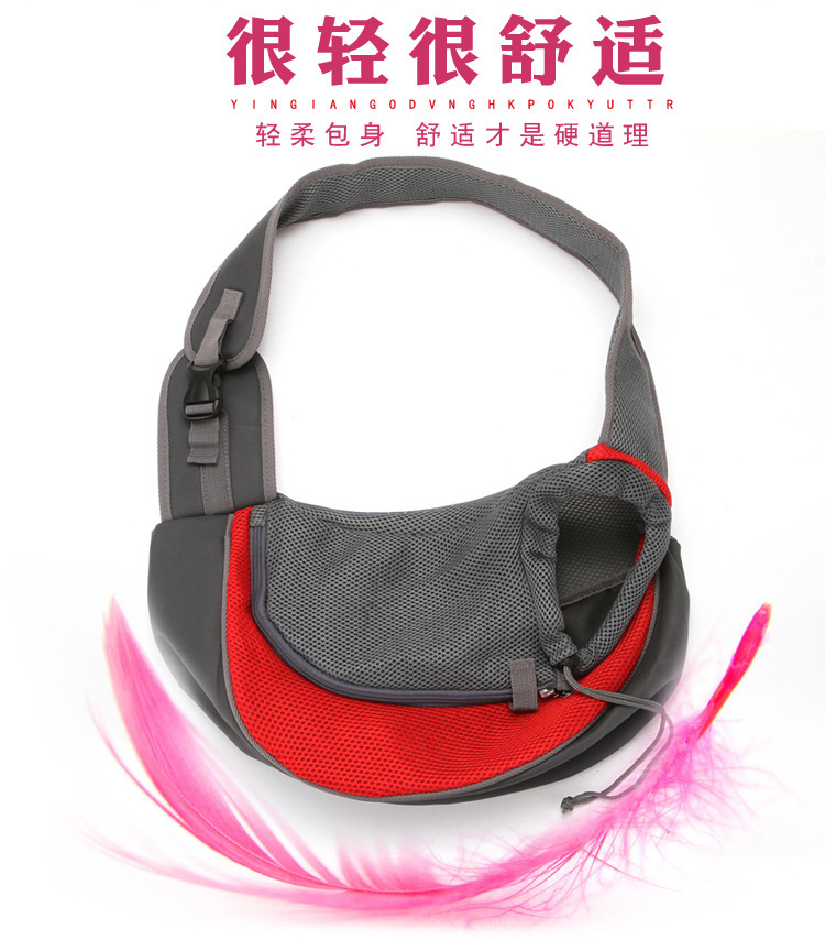 Pet Bag Dogs and Cats Travel Portable Crossbody Shoulder Bag Breathable Mesh Pet Backpack Pet Supplies Direct Sales