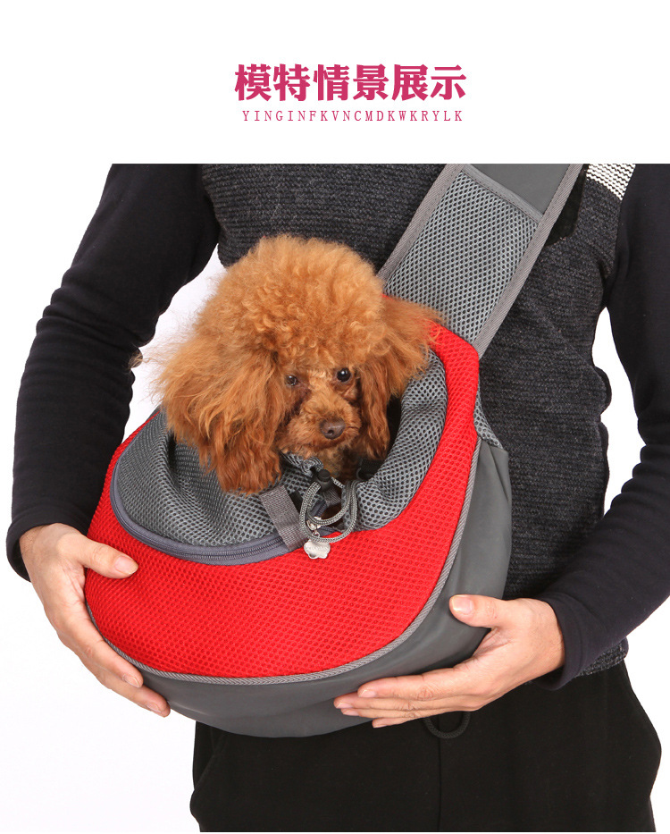 Pet Bag Dogs and Cats Travel Portable Crossbody Shoulder Bag Breathable Mesh Pet Backpack Pet Supplies Direct Sales