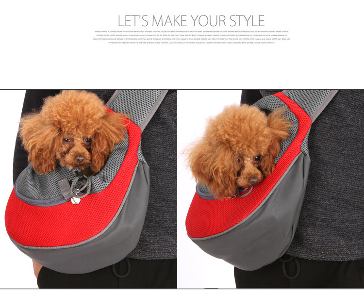 Pet Bag Dogs and Cats Travel Portable Crossbody Shoulder Bag Breathable Mesh Pet Backpack Pet Supplies Direct Sales