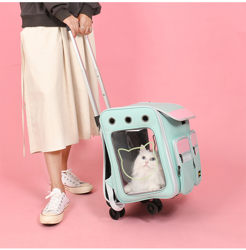 New Pet Trolley Bag Large Capacity Pet Luggage Pet Bag Dog Bag Pet Backpack Cat Bag